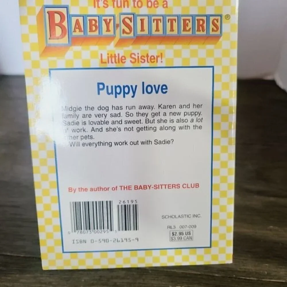 Vintage 90s Babysitters Club Little Sister #72 Karen's New Puppy Book